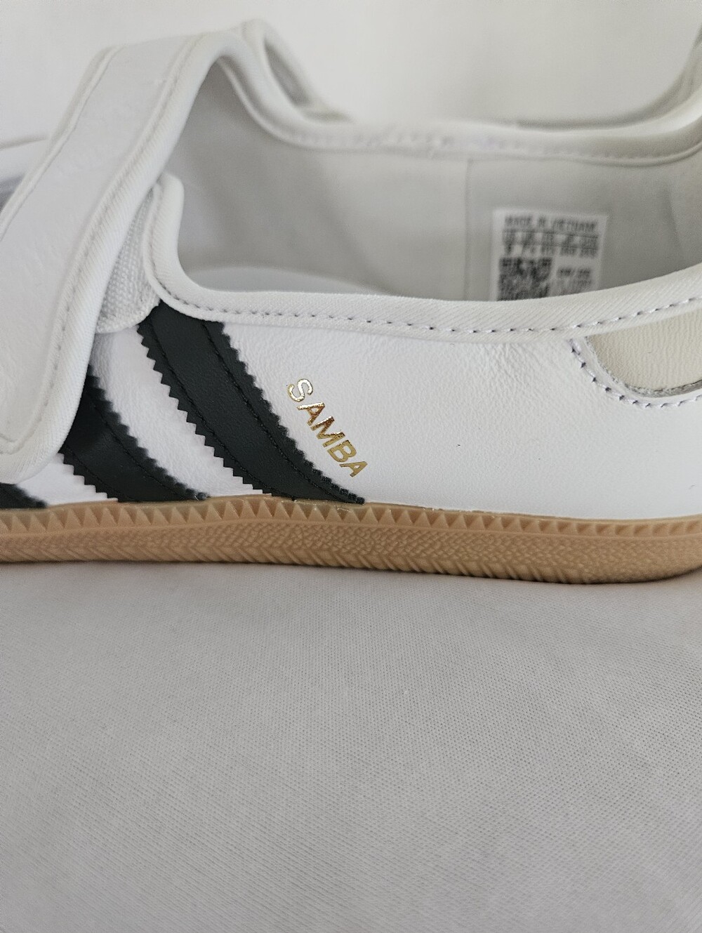 Adidas Samba Jane Mary Jane Shoes Cloud White Black Gum Sole Size 9 - Picture 7 of 10